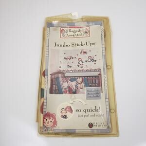 Vintage Priss Prints Raggedy Ann & Andy Jumbo Stick-Ups Peal & Stick Removable